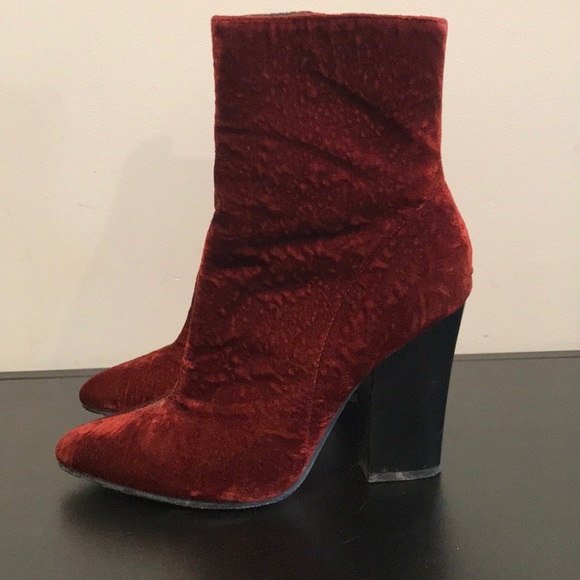 Zara Shoes - Velvet bootie. Zara Shoes - Velvet bootie.